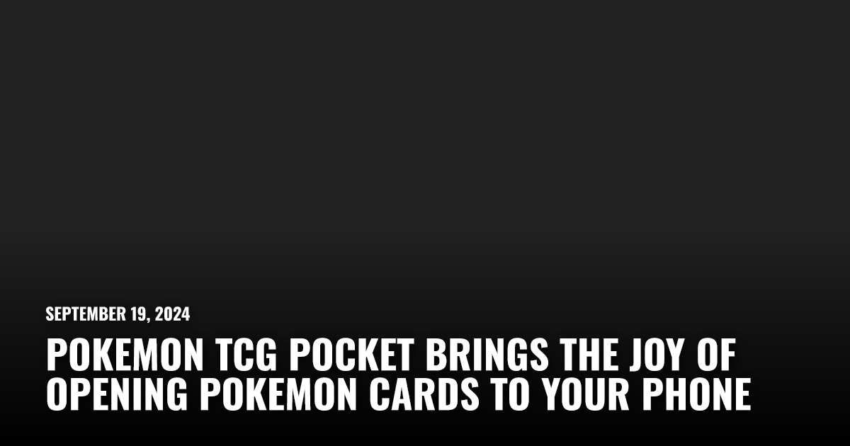 Pokemon TCG Pocket Preview | Restart.run
