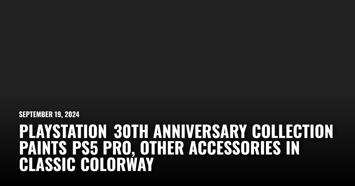 PlayStation 30th Anniversary Collection Revealed | Restart.run