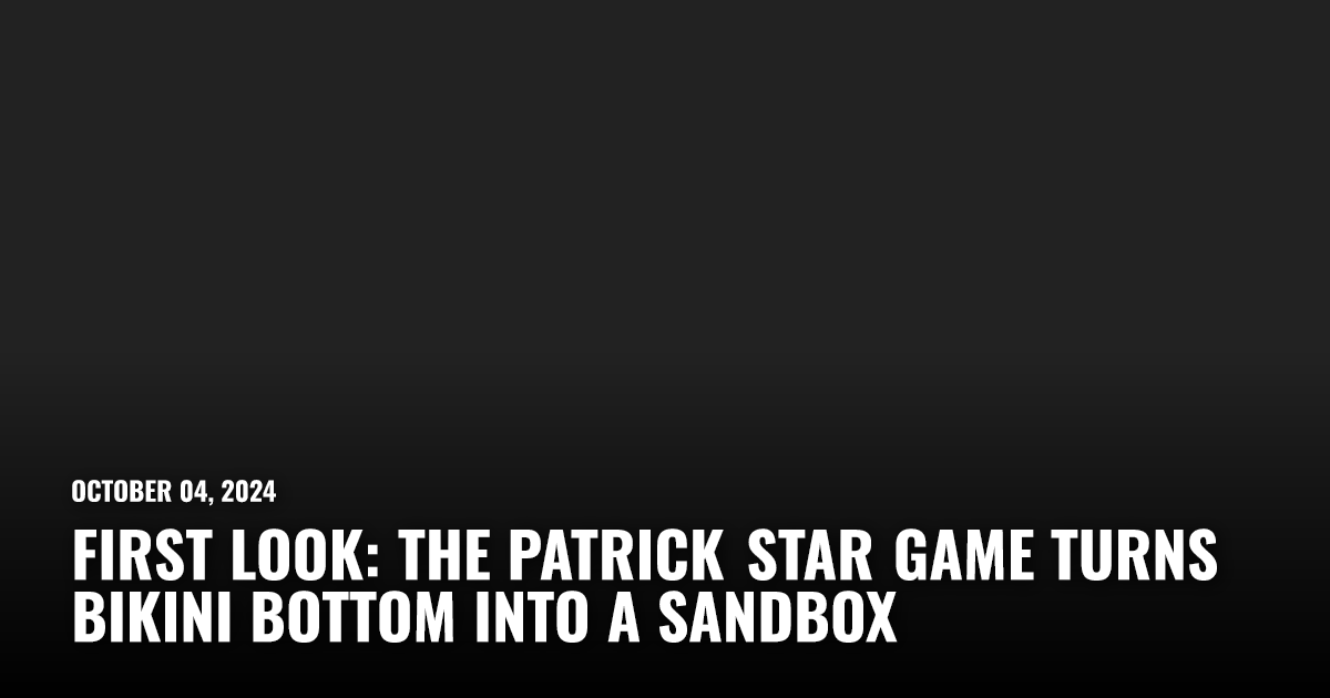 Patrick Star R4 First Look: The Patrick Star Game Overview and Video | Restart.run