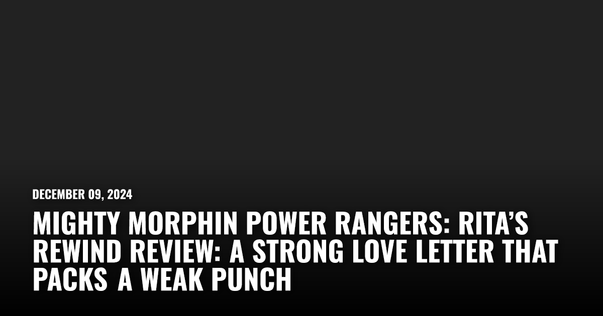 Mighty Morphin Power Rangers: Rita’s Rewind Review | Restart.run