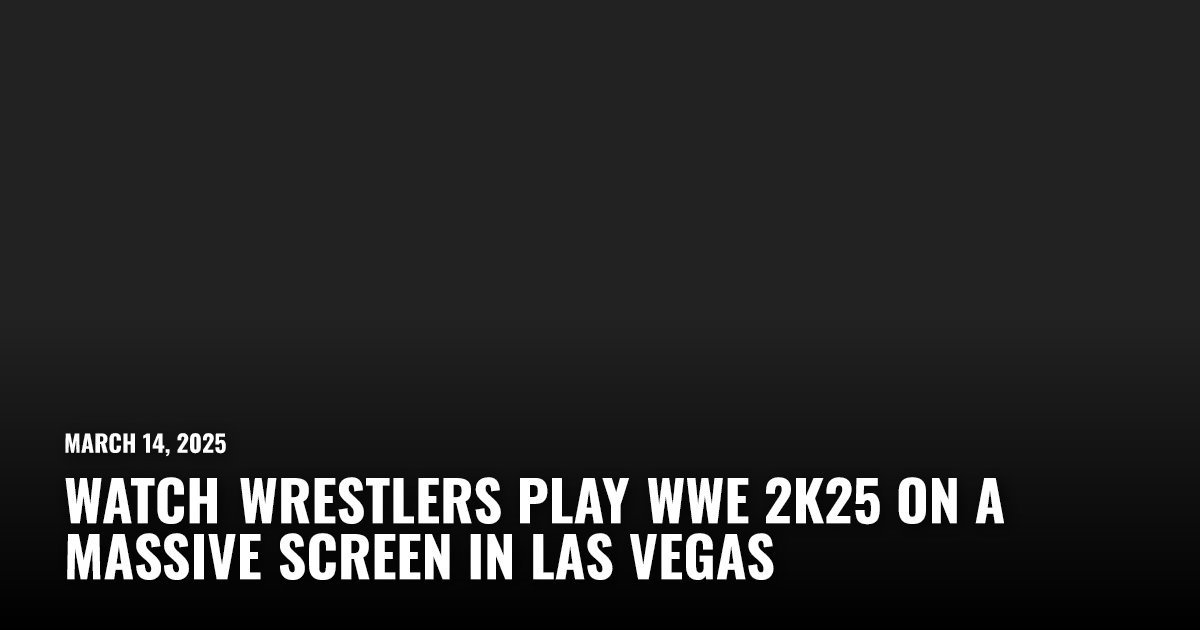 Watch Wrestlers Play WWE 2K25 on a Massive Screen in Las Vegas ...