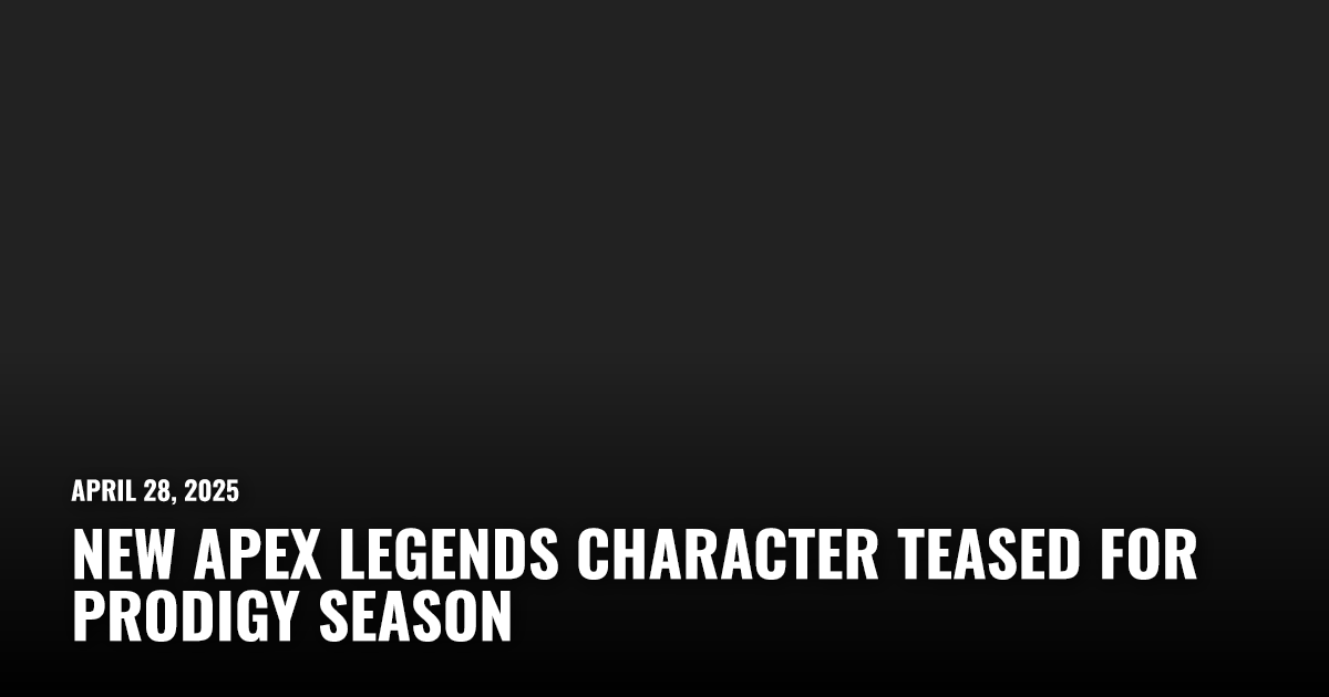 New Apex Legends Character Teased for Prodigy Season | Restart.run