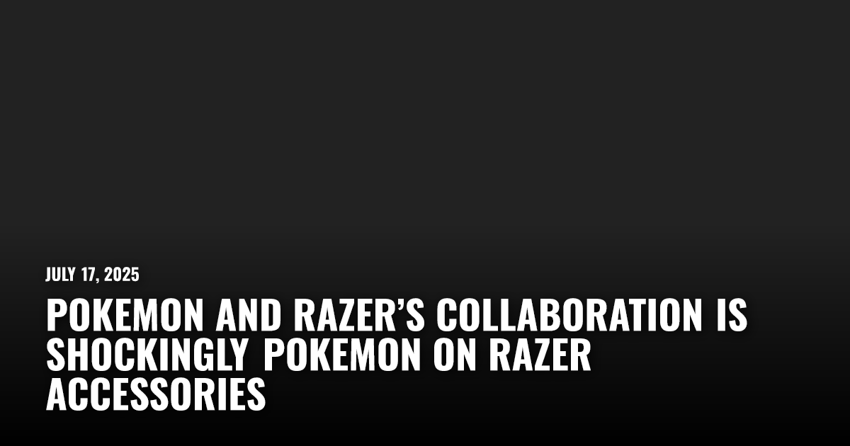 Pokemon and Razer Collaboration Fully Revealed | Restart.run