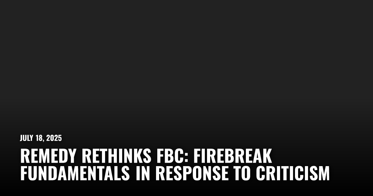 Remedy Retools FBC: Firebreak in First Major Update | Restart.run