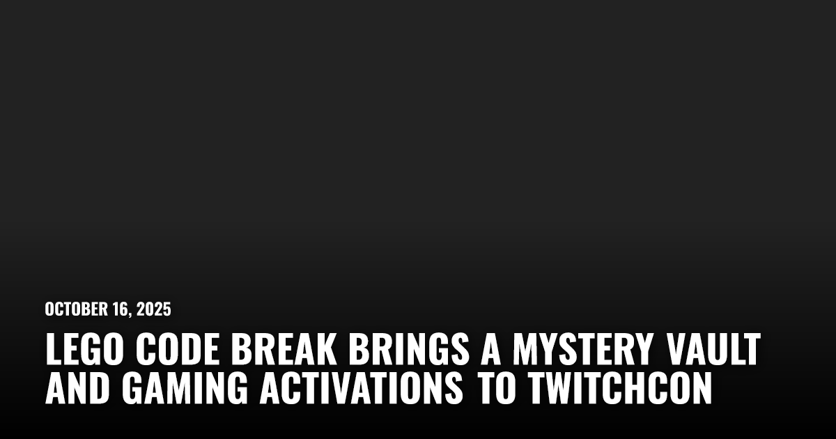 Lego Code Break Brings a Mystery Vault and Gaming Activations to TwitchCon