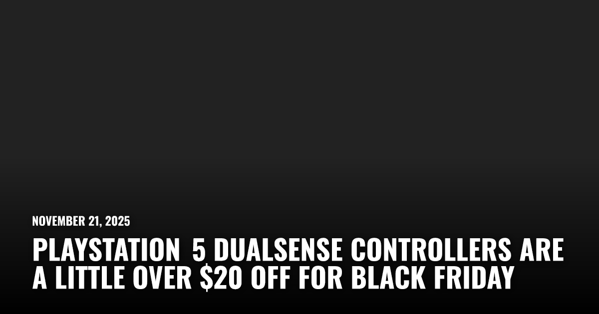PlayStation 5 DualSense Controllers On Black Friday Discount 