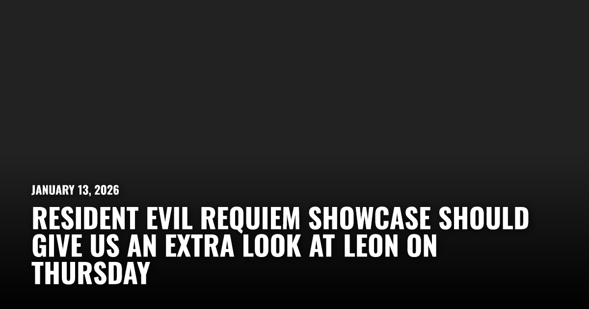 Resident Evil Requiem Showcase Should Give Us an Extra Look at Leon on ...