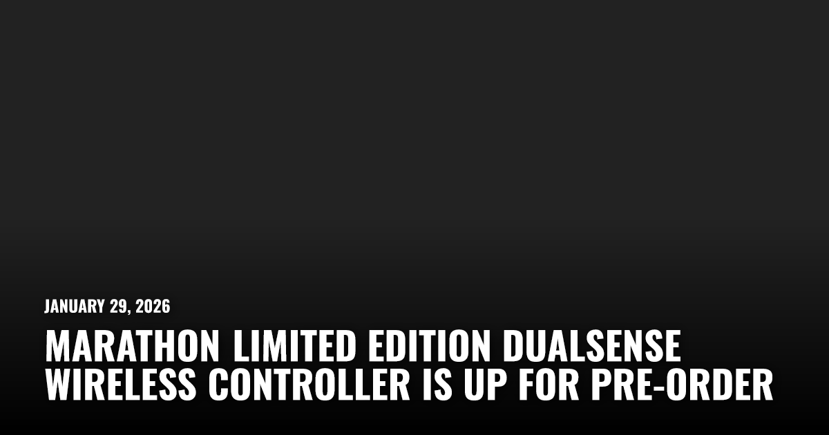Marathon Limited Edition DualSense Wireless Controller Is Up for Pre ...
