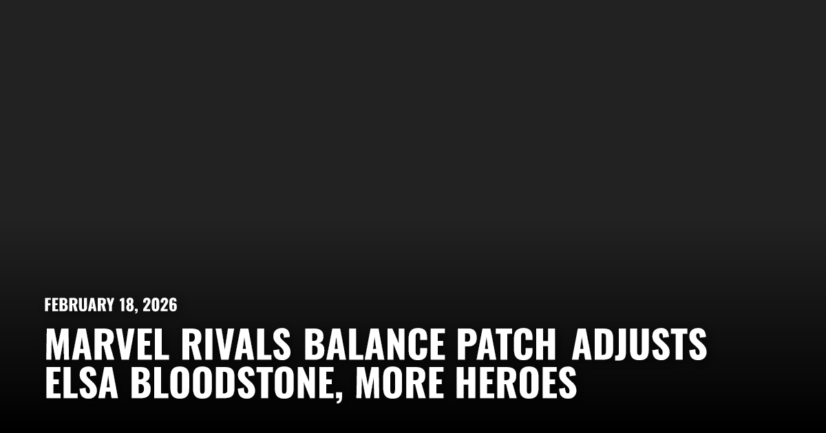 Marvel Rivals Balance Patch Adjusts Elsa Bloodstone | Restart.run