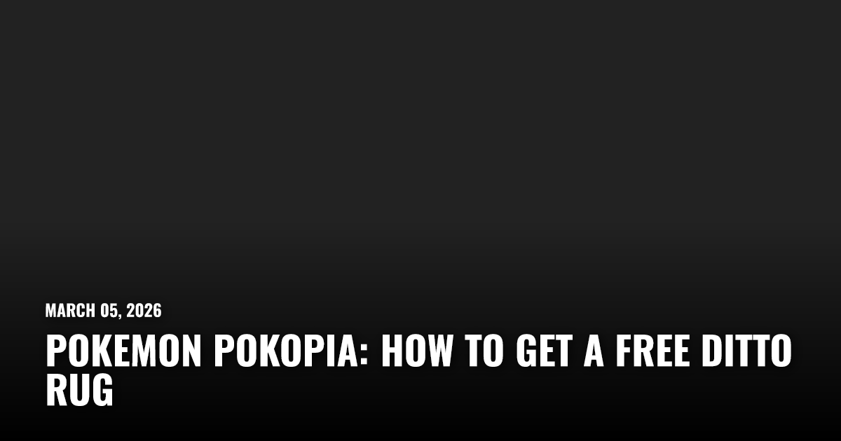 Pokemon Pokopia: How to Get a Free Ditto Rug | Restart.run