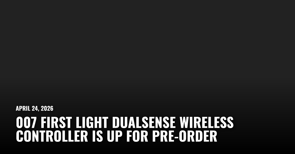007 First Light DualSense Wireless Controller Is Up for Pre-Order ...