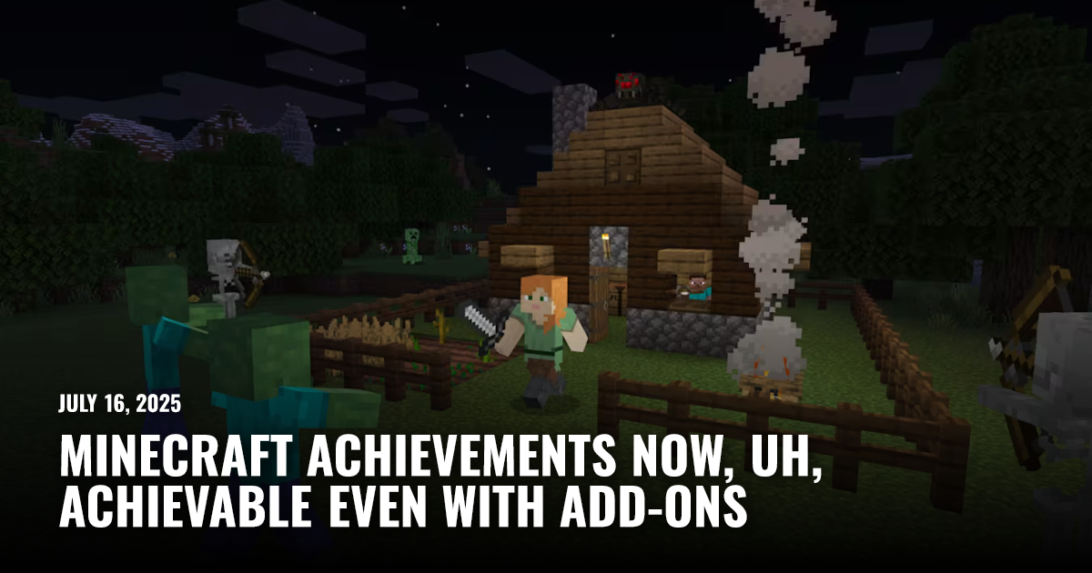 Minecraft Success Minecraft Achievements Now, Uh, Achievable Even With Add-Ons | Restart.run
